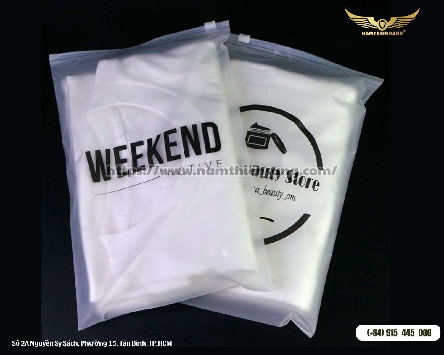 Túi zipper khóa kéo đựng quần áo